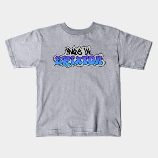 Made in Brixton I Garffiti I Neon Colors I Blue Kids T-Shirt